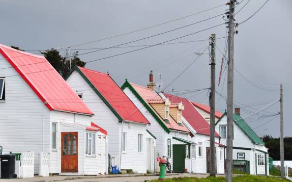 Arquitetura de Port Stanley, capital de Falkland (foto de Susan Pairaudeau)